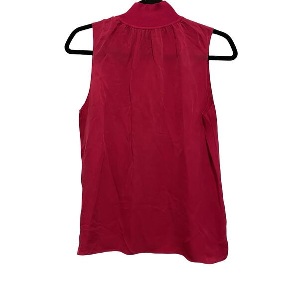 Women's Theory Mock Neck Silk Blouse - Picture 3 of 7